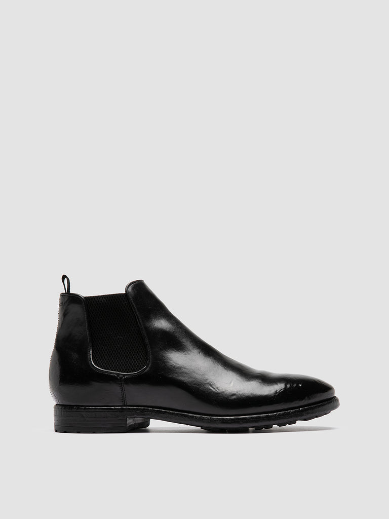 PRINCE 617 - Black Leather Chealsea Boots