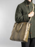 QUENTIN 02 - Green Leather tote bag  Officine Creative - 7