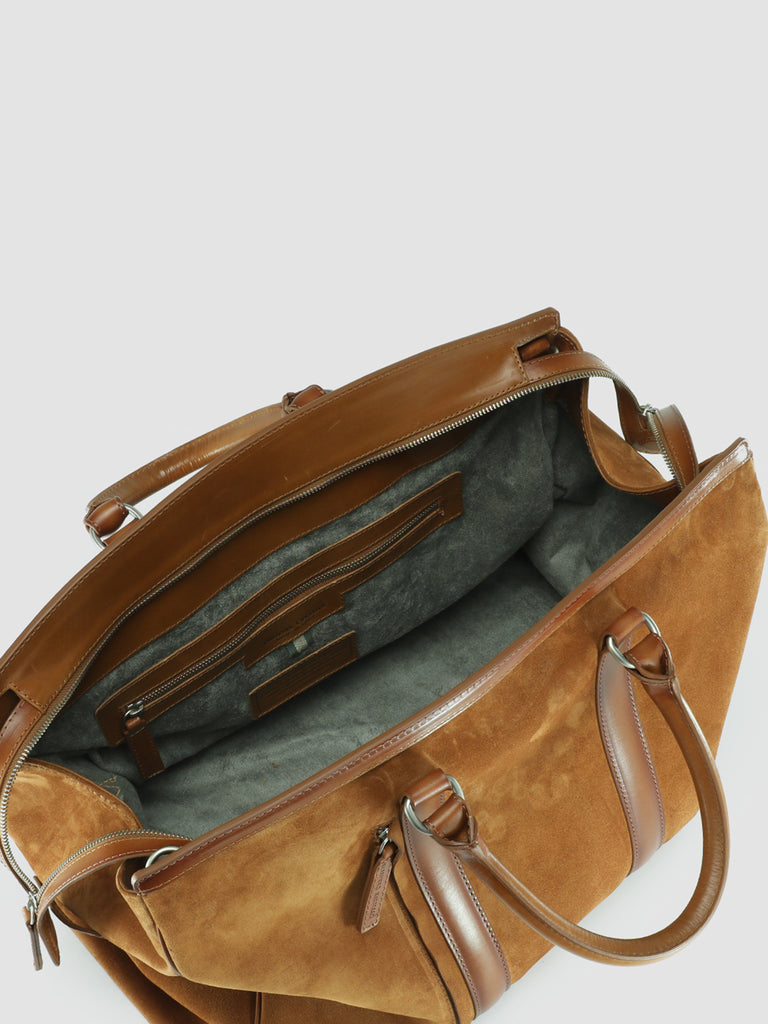 QUENTIN 009 - Brown Suede and Leather Bag  Officine Creative - 6