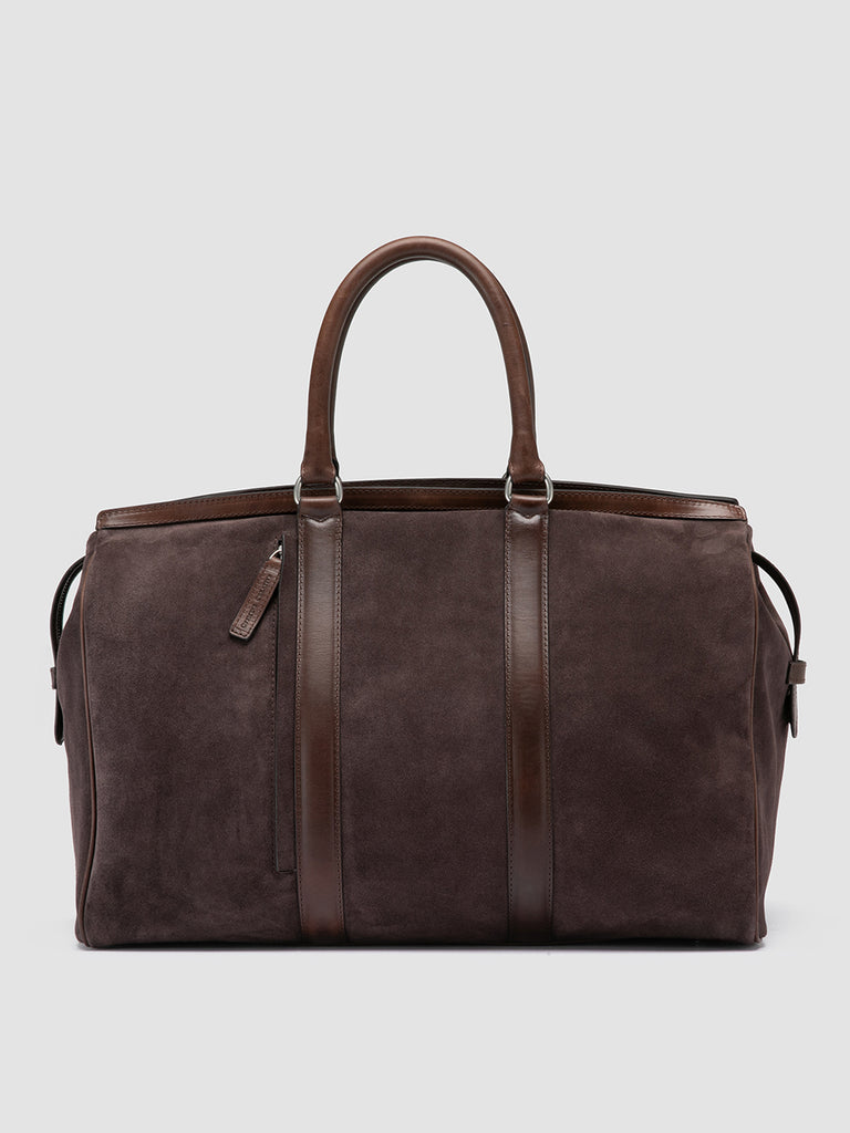 QUENTIN 009 - Brown Suede and Leather Bag