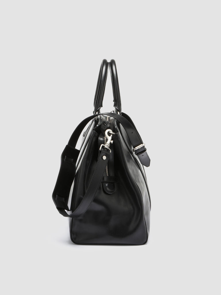 QUENTIN 009 - Black Leather Bag
