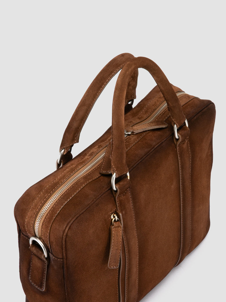 QUENTIN 010 - Brown Suede Bag