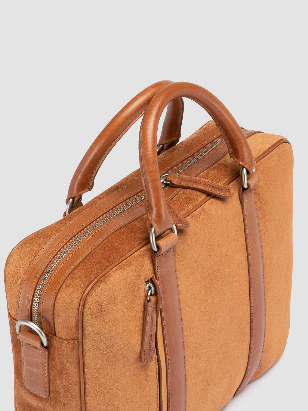 QUENTIN 010 - Brown Suede and Leather Bag