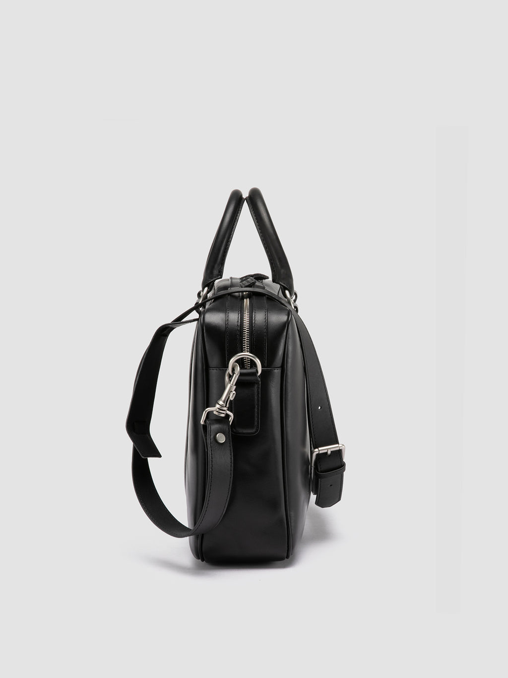 QUENTIN 010 - Black Leather Bag