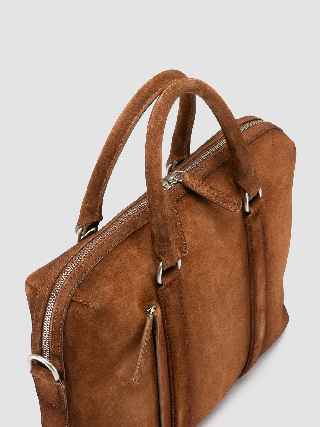 QUENTIN 019 - Brown Suede Briefcase Officine Creative - 2