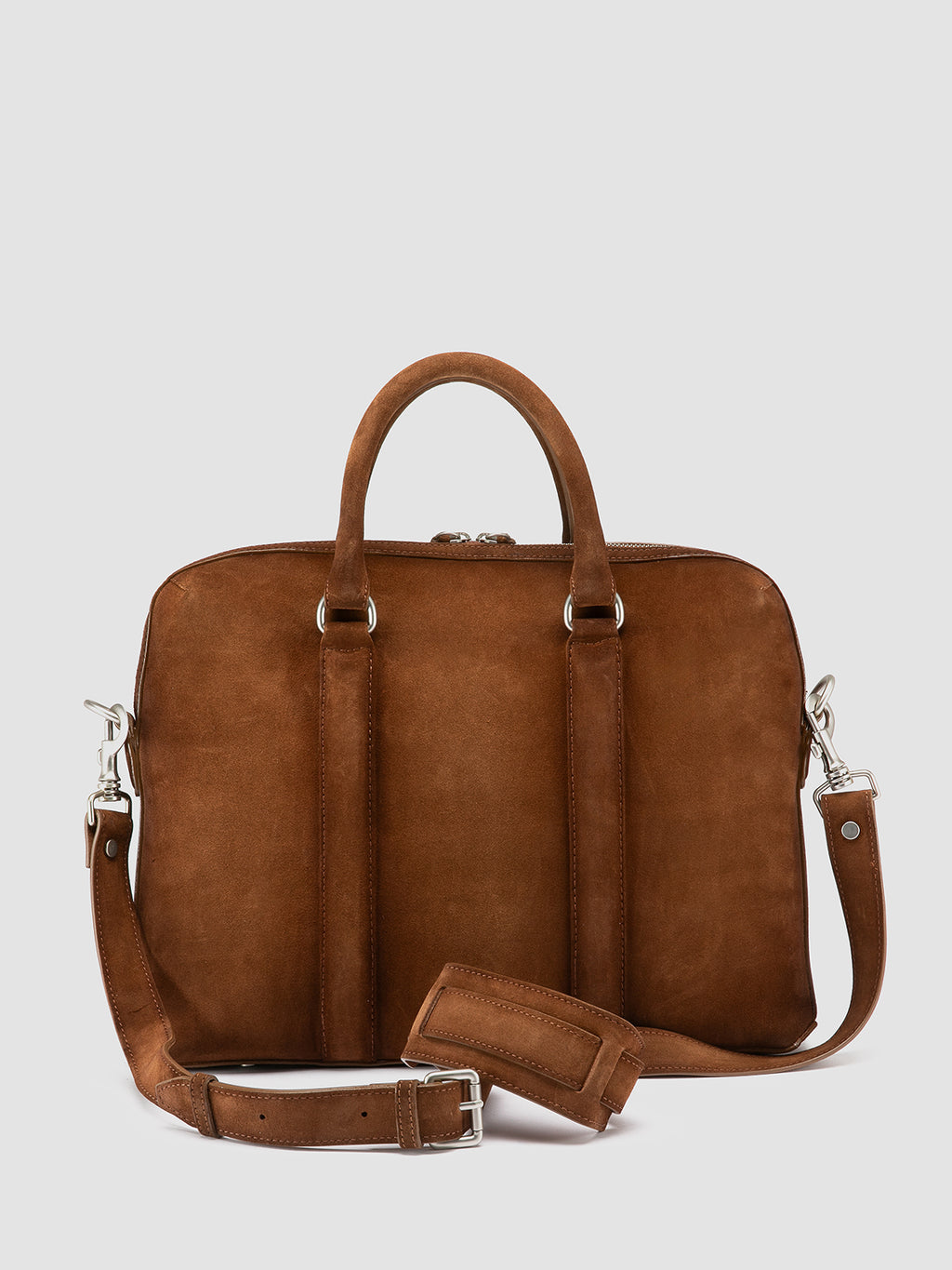 QUENTIN 019 - Brown Suede Briefcase Officine Creative - 4