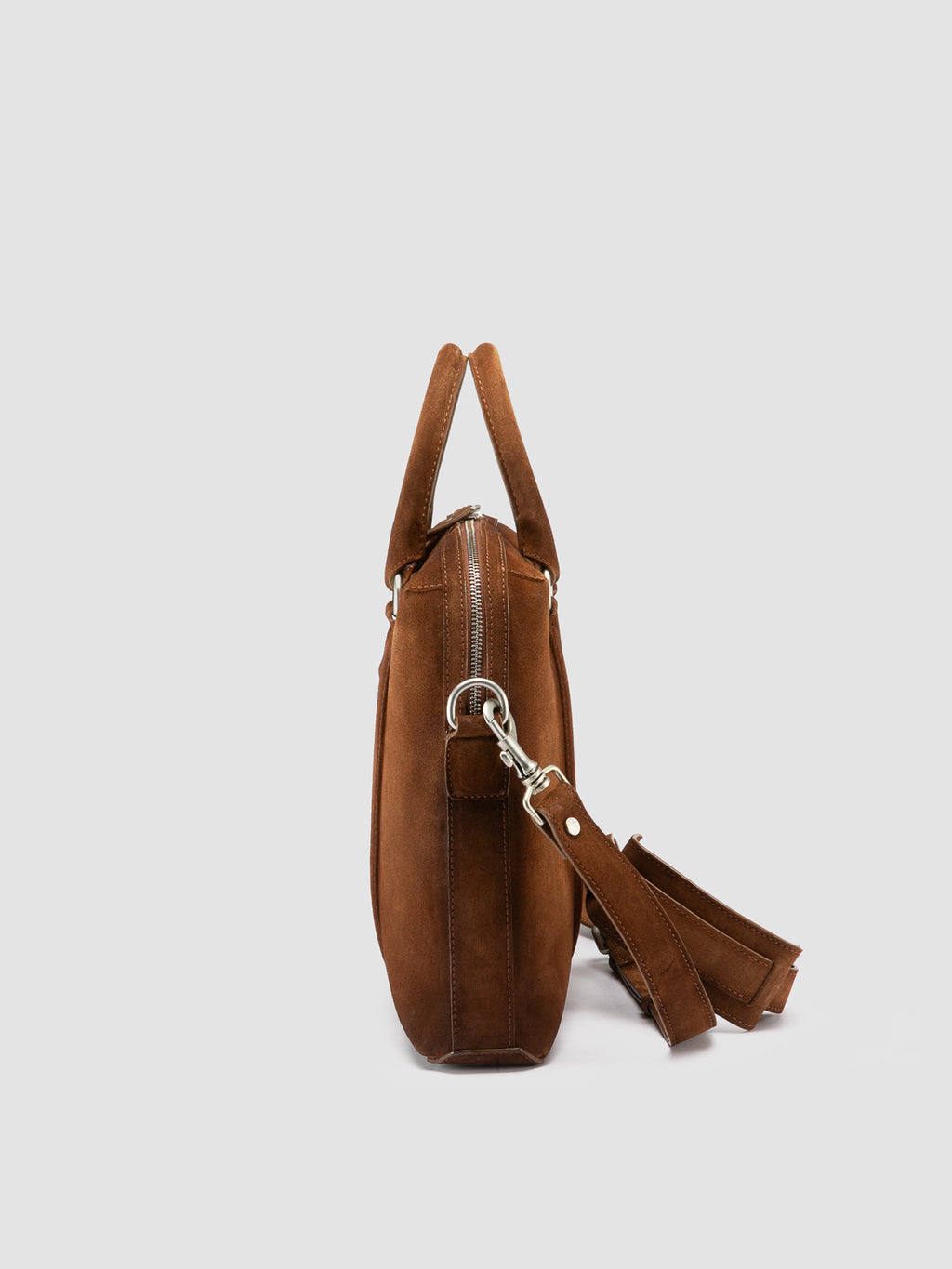 QUENTIN 019 - Brown Suede Briefcase Officine Creative - 5