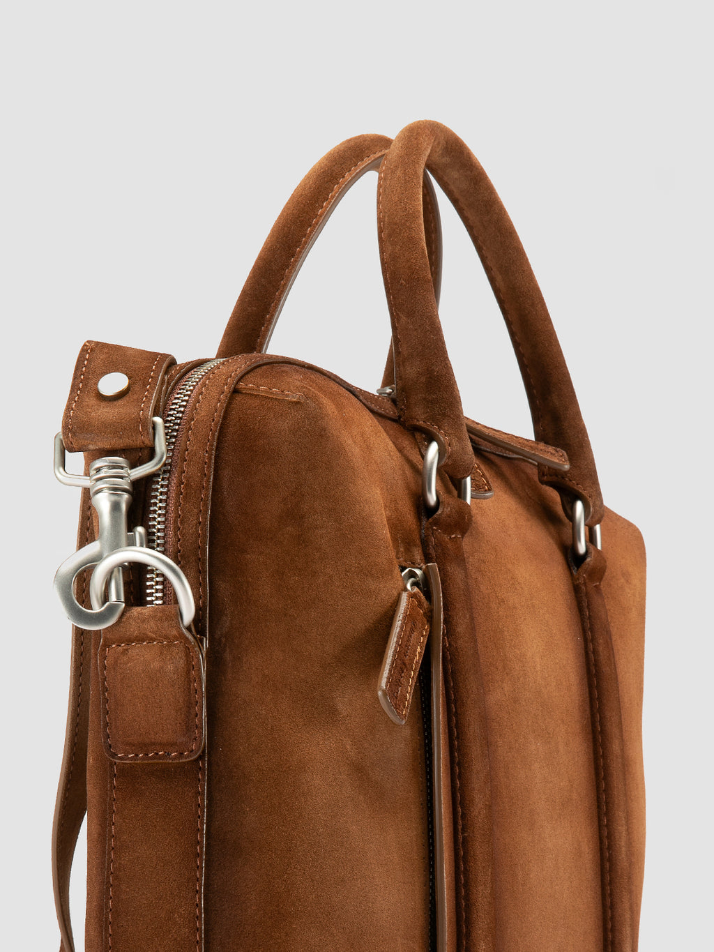 QUENTIN 019 - Brown Suede Briefcase Officine Creative - 6
