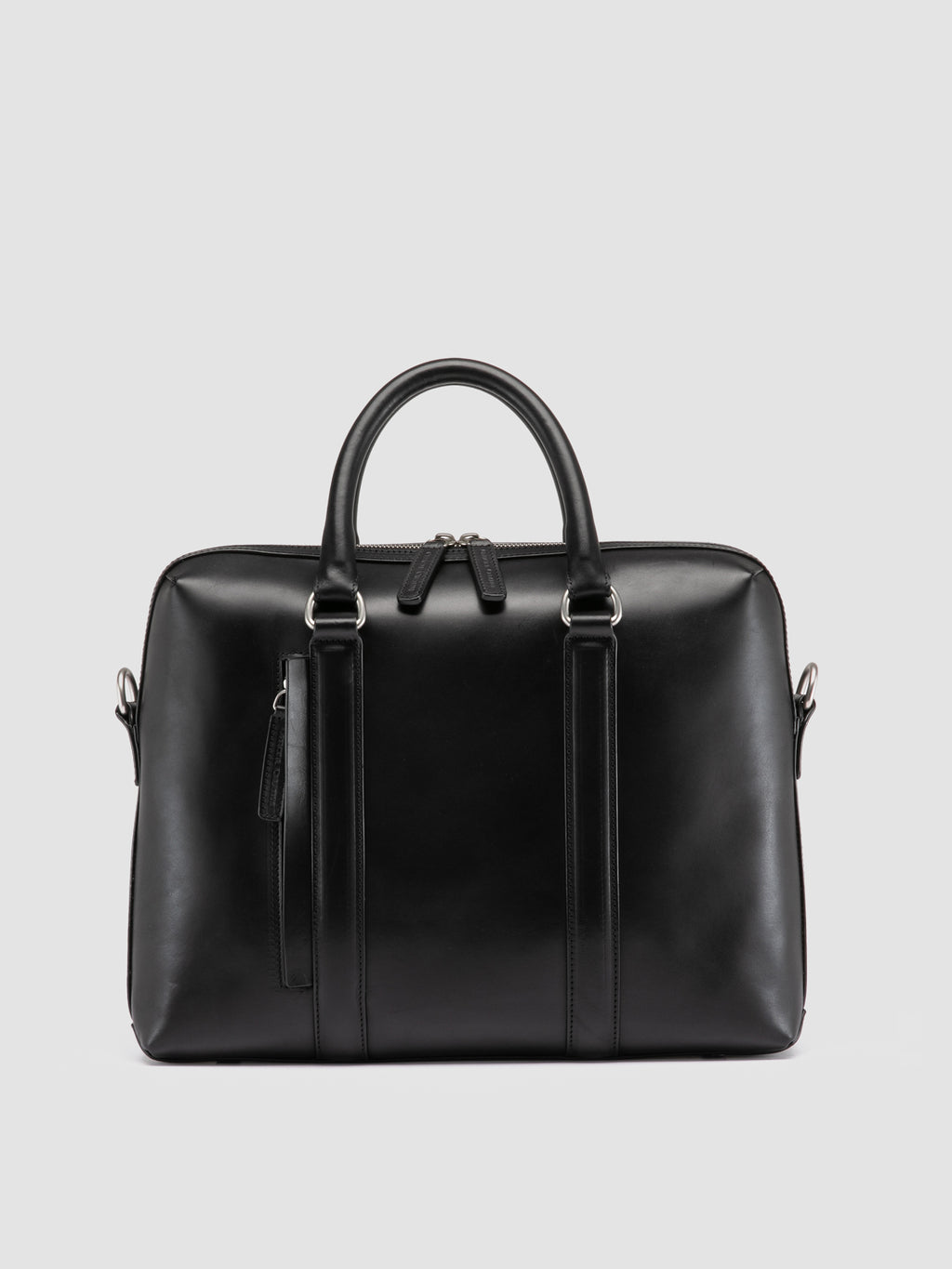 QUENTIN 019 - Black Leather Briefcase Officine Creative - 1