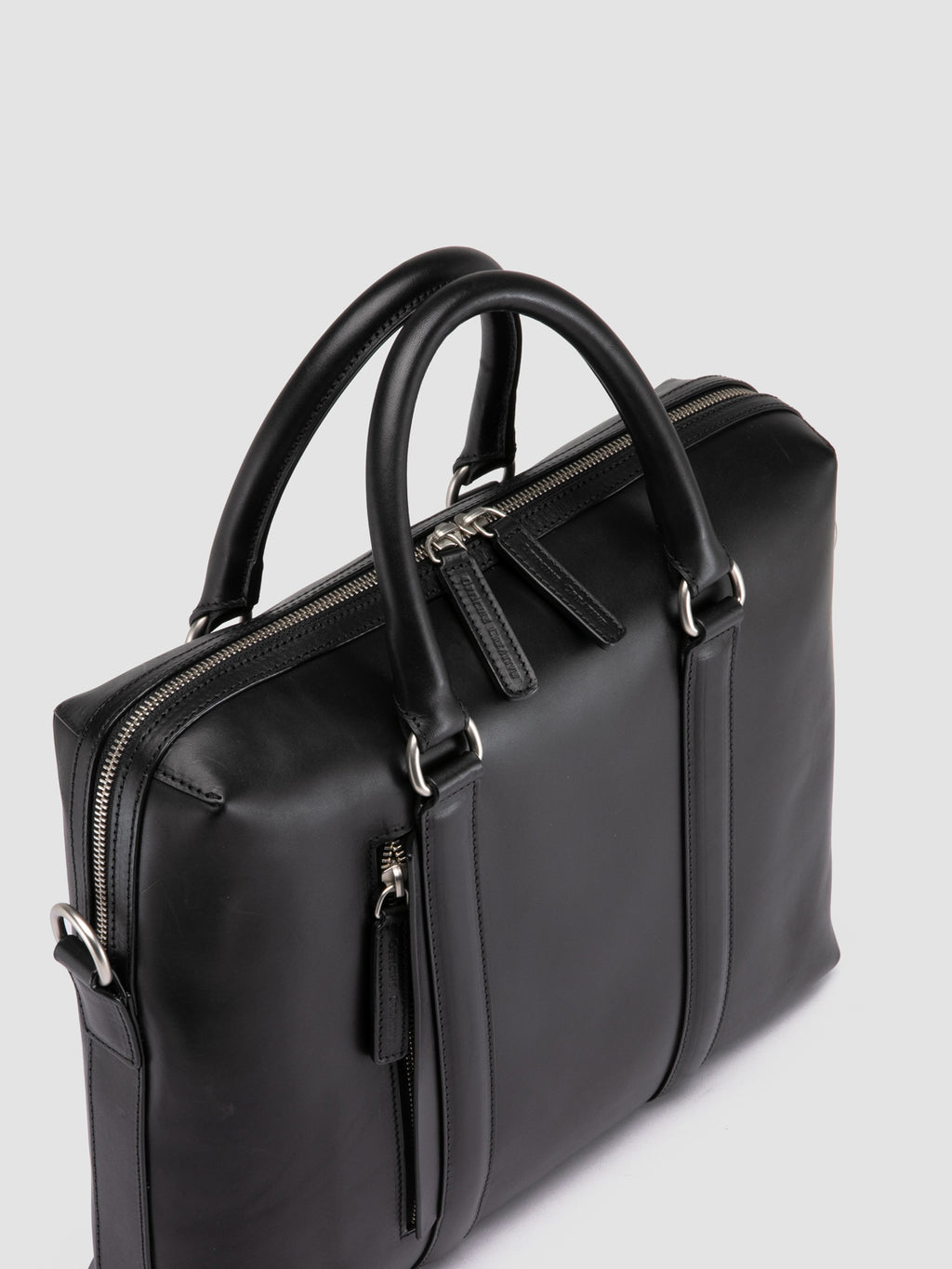 QUENTIN 019 - Black Leather Briefcase Officine Creative - 2