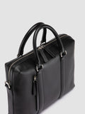QUENTIN 019 - Black Leather Briefcase Officine Creative - 2