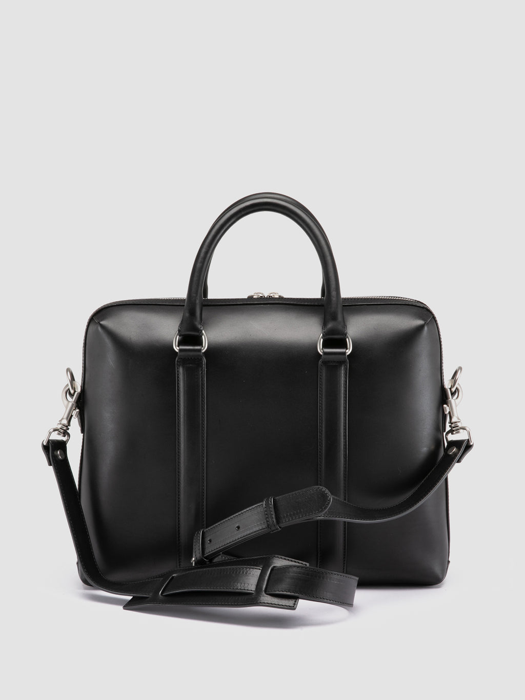 QUENTIN 019 - Black Leather Briefcase Officine Creative - 4