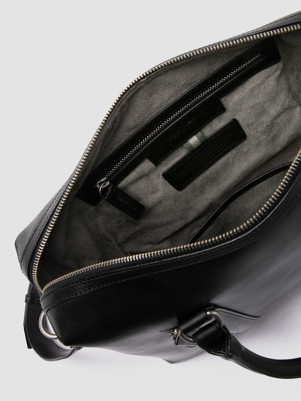 QUENTIN 019 - Black Leather Briefcase Officine Creative - 6