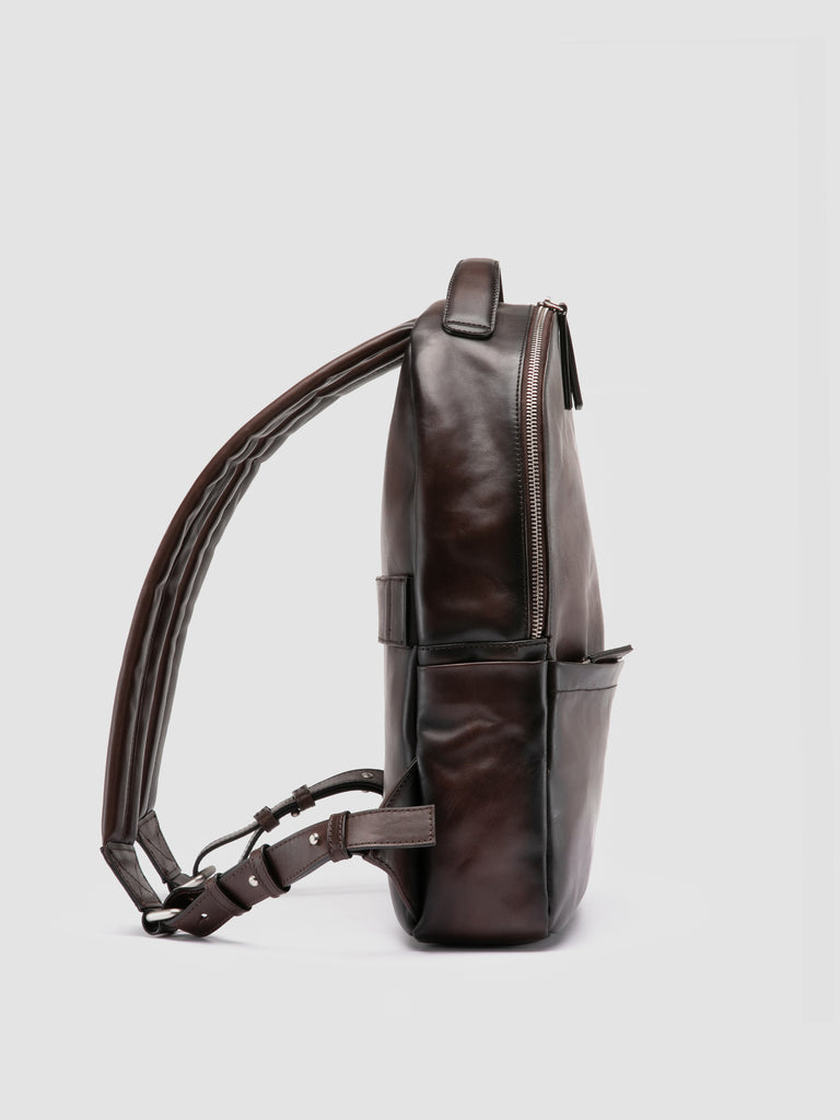 QUENTIN 20 - Brown Leather Backpack