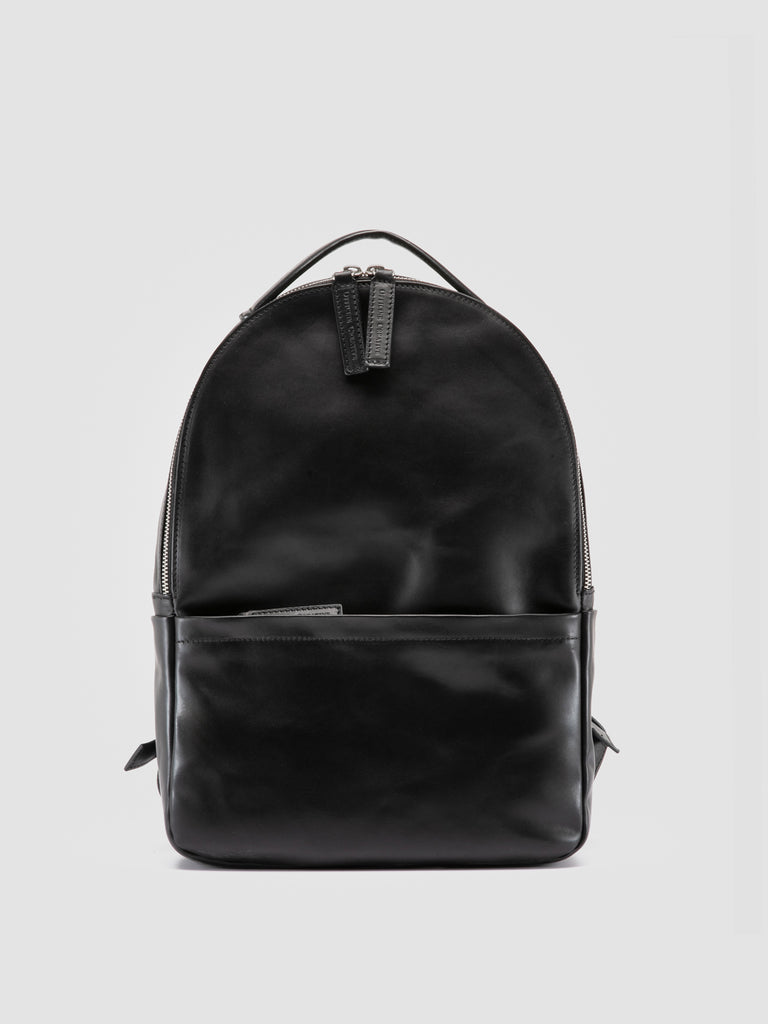 QUENTIN 020 - Black Leather Backpack