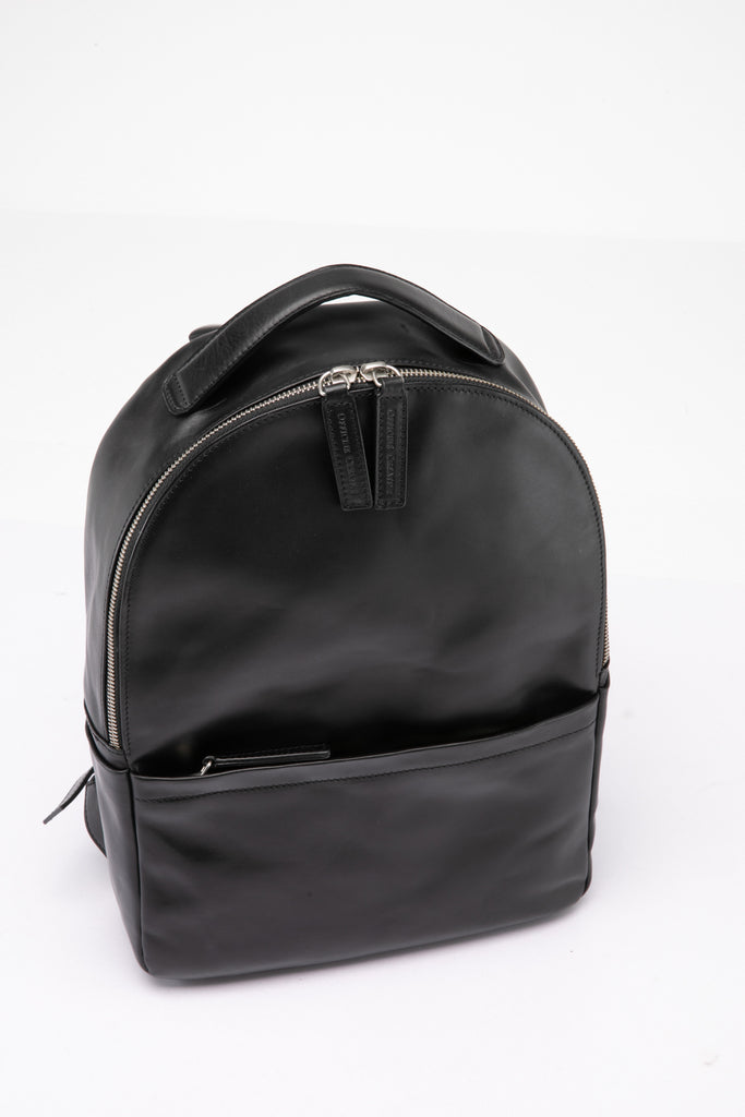 QUENTIN 020 - Black Leather Backpack
