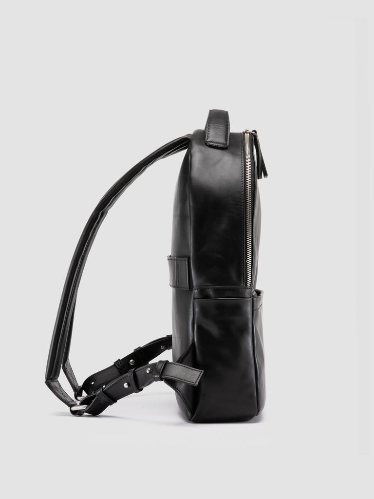 QUENTIN 020 - Black Leather Backpack Officine Creative - 3