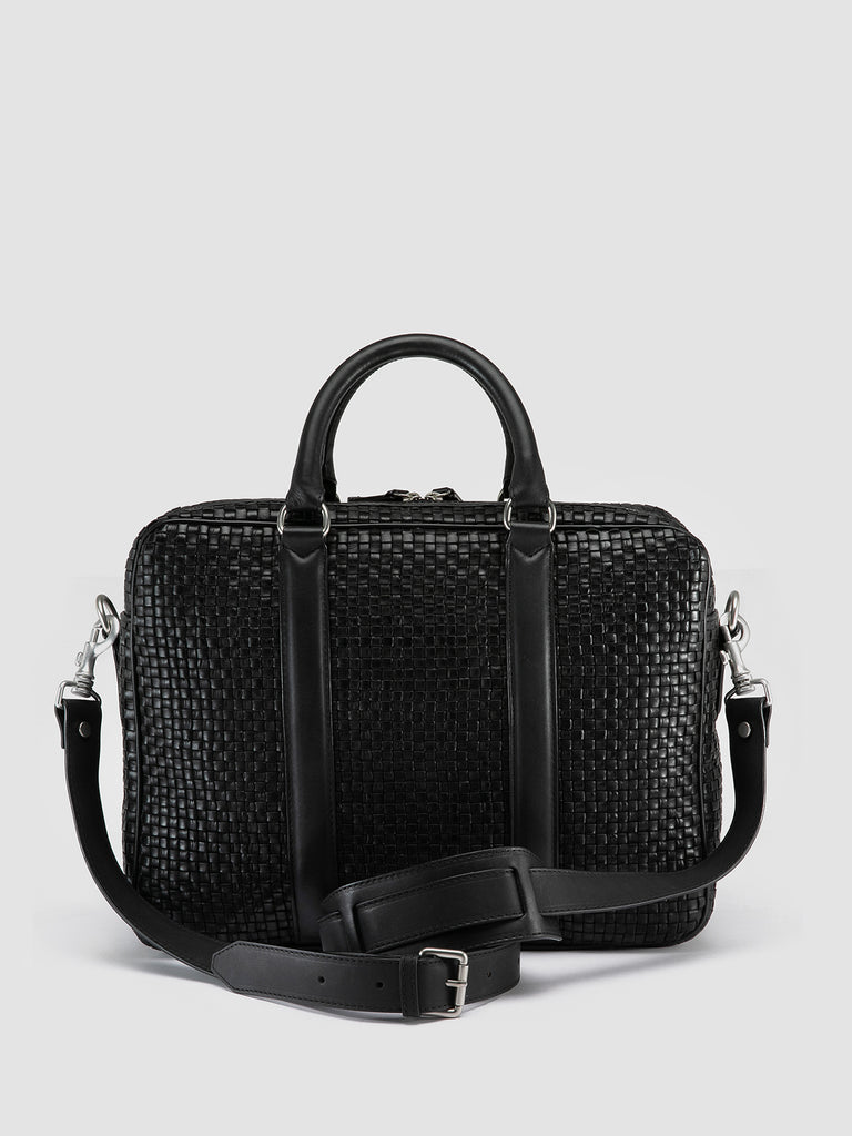 QUENTIN 110 - Black Leather Briefcase