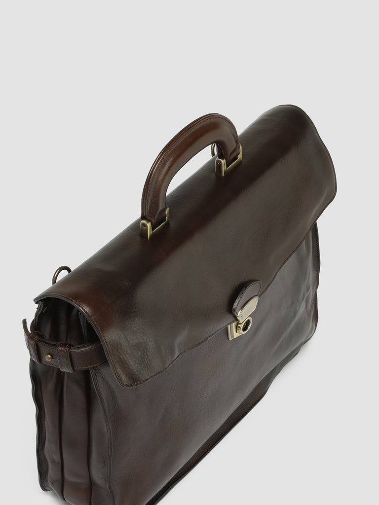 RARE 036 - Brown Leather Briefcase  Officine Creative - 2