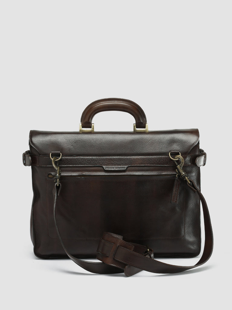 RARE 036 - Brown Leather Briefcase  Officine Creative - 4