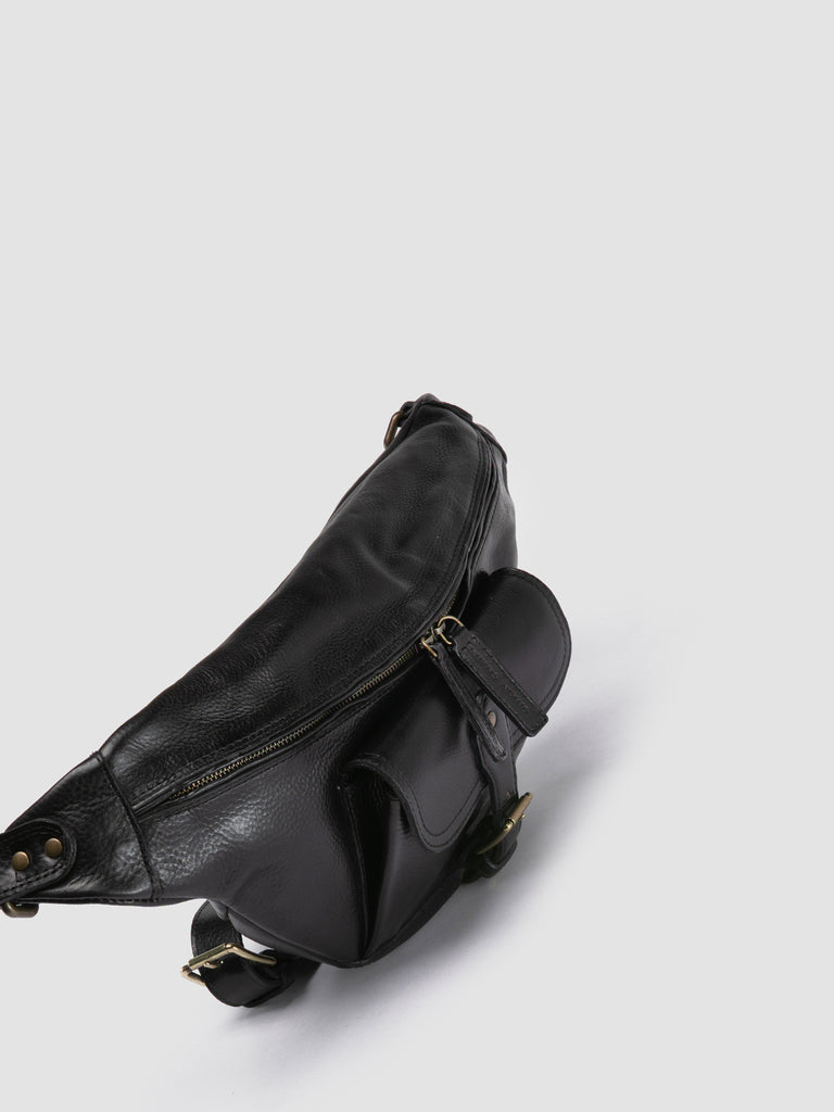 RARE 044 - Black Leather Waist Pack