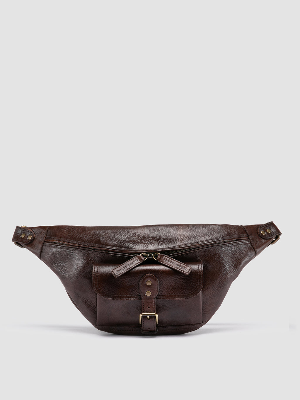 RARE 044 - Brown Leather Waist Pack Men Officine Creative - 1