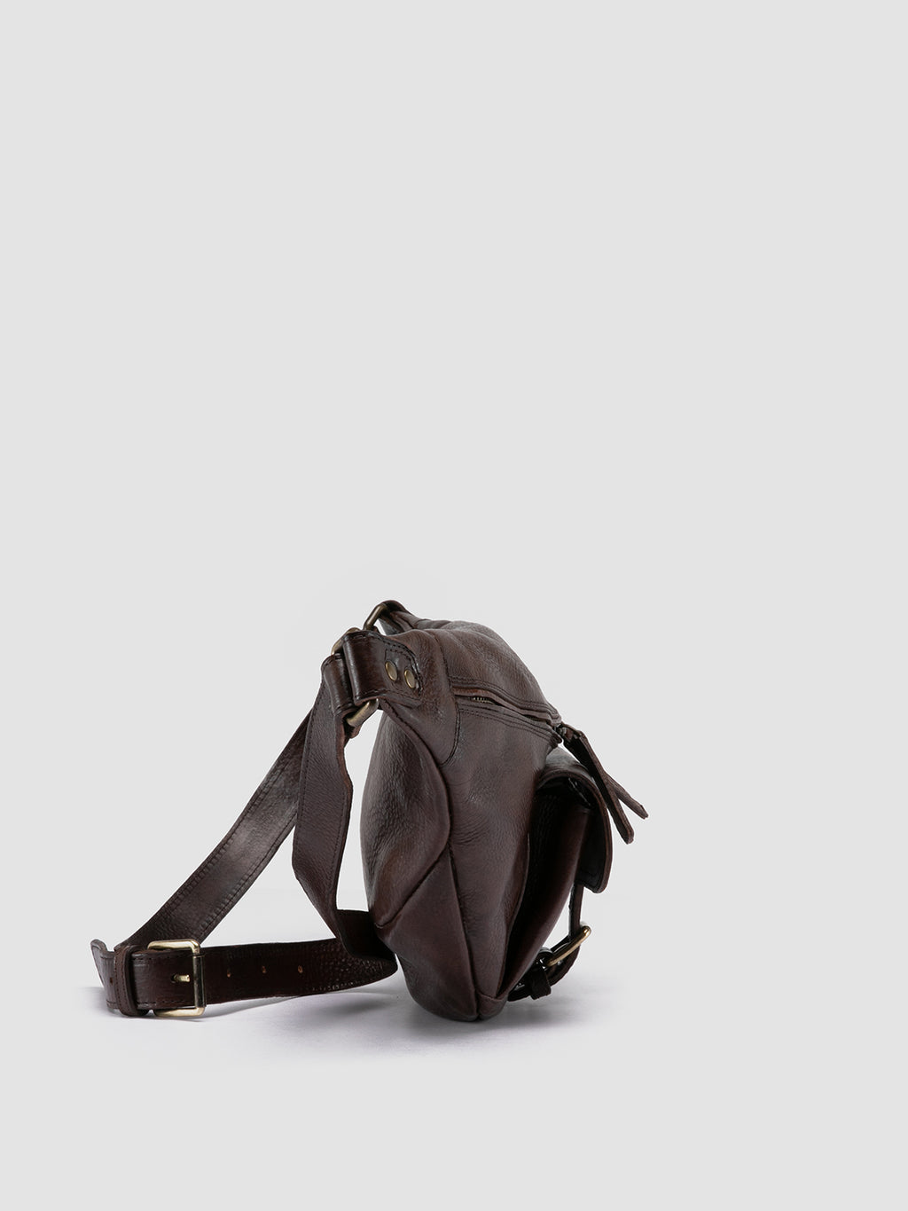 RARE 044 - Brown Leather Waist Pack Men Officine Creative - 3