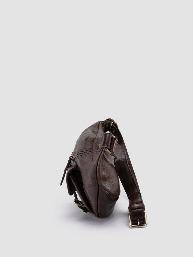 RARE 044 - Brown Leather Waist Pack Men Officine Creative - 5