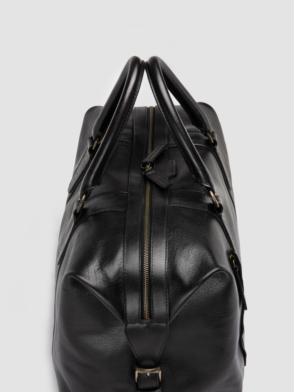RARE 045 - Black Leather Travel Bag