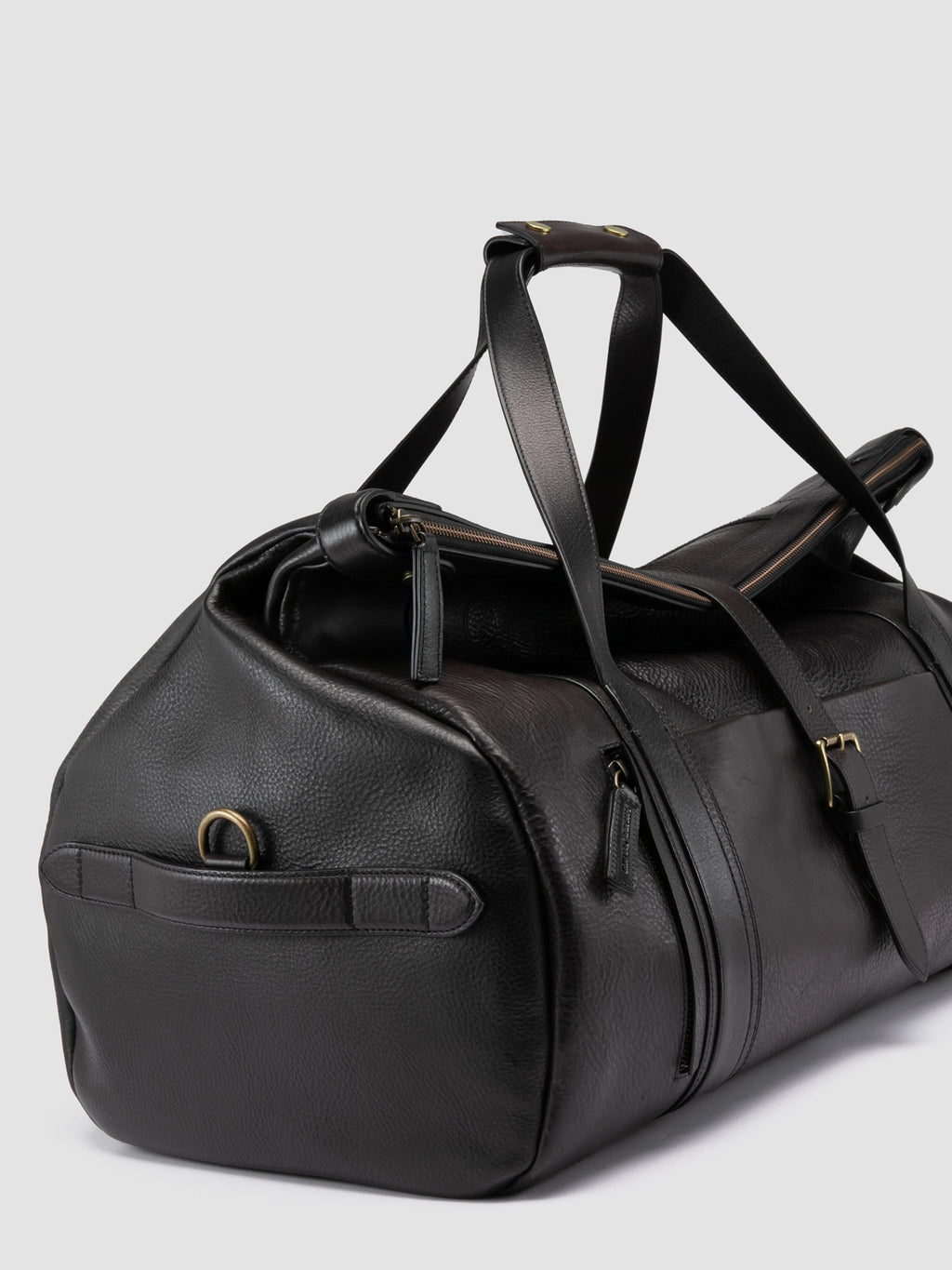 RARE 048 - Black Leather Weekender Officine Creative - 2