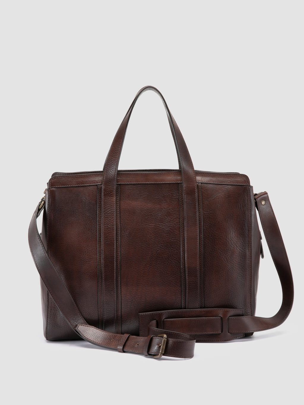 RARE 049 - Brown Leather Briefcase Officine Creative - 4