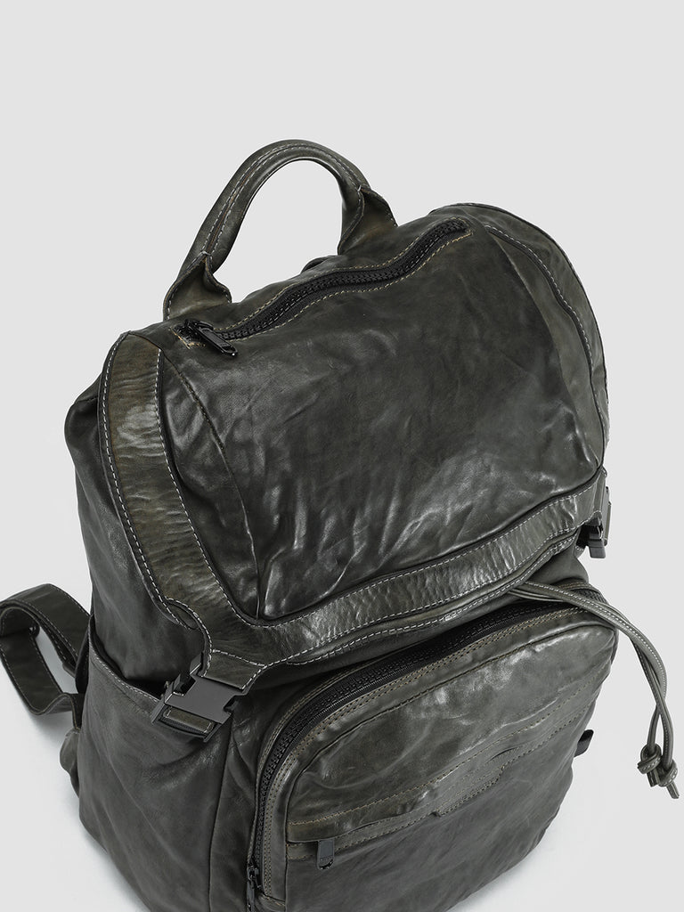 RECRUIT 006 - Grey Leather Backpack