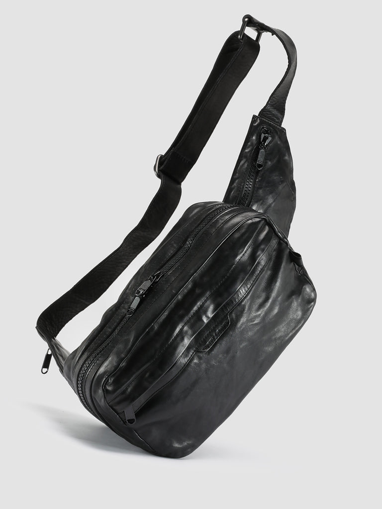 RECRUIT 009 - Black Leather Waist Pack  Officine Creative - 2