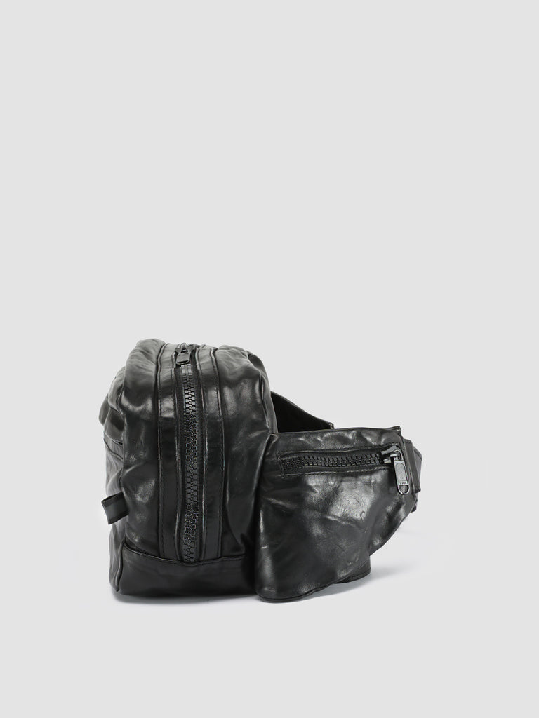 RECRUIT 009 - Black Leather Waist Pack  Officine Creative - 5
