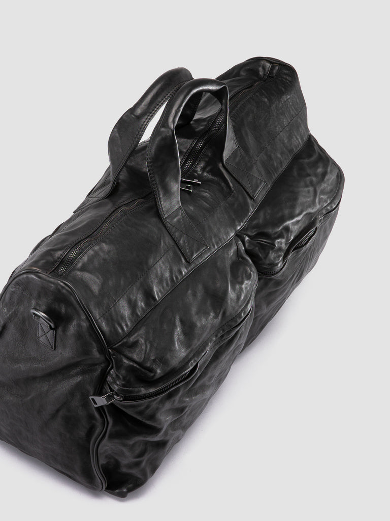RECRUIT 013 - Black Leather Weekend Bag