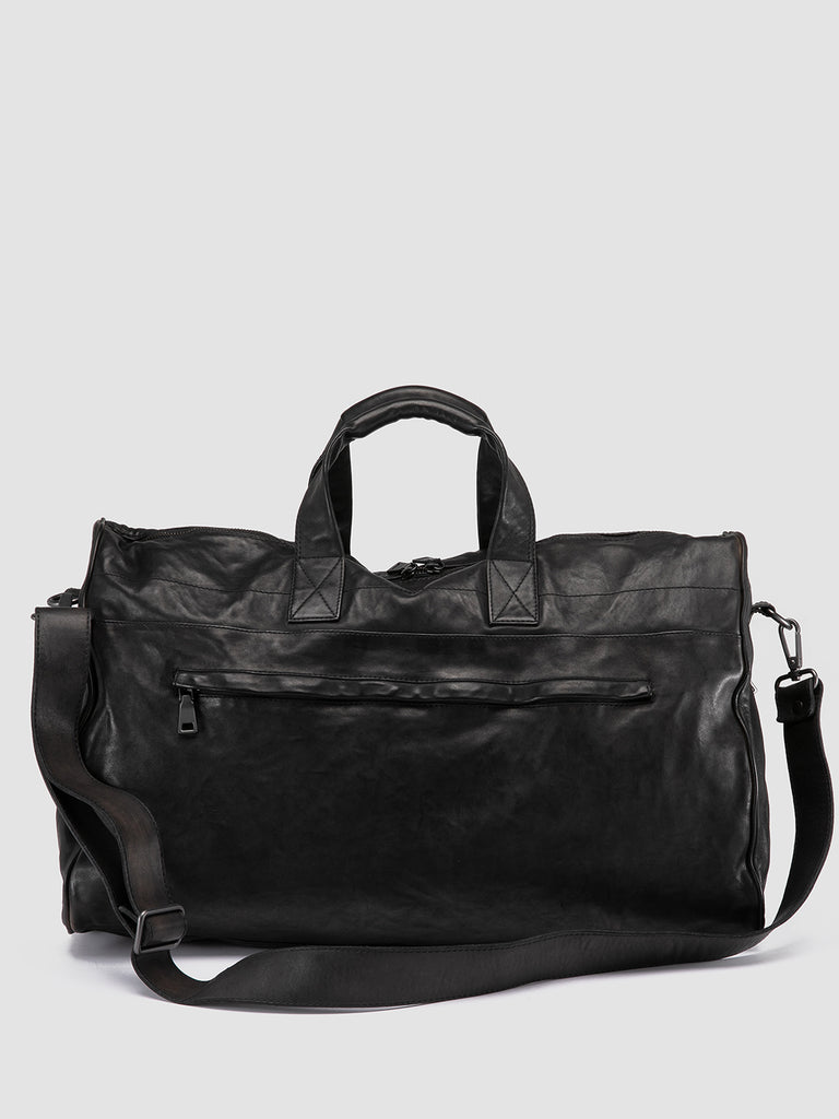 RECRUIT 013 - Black Leather Weekend Bag