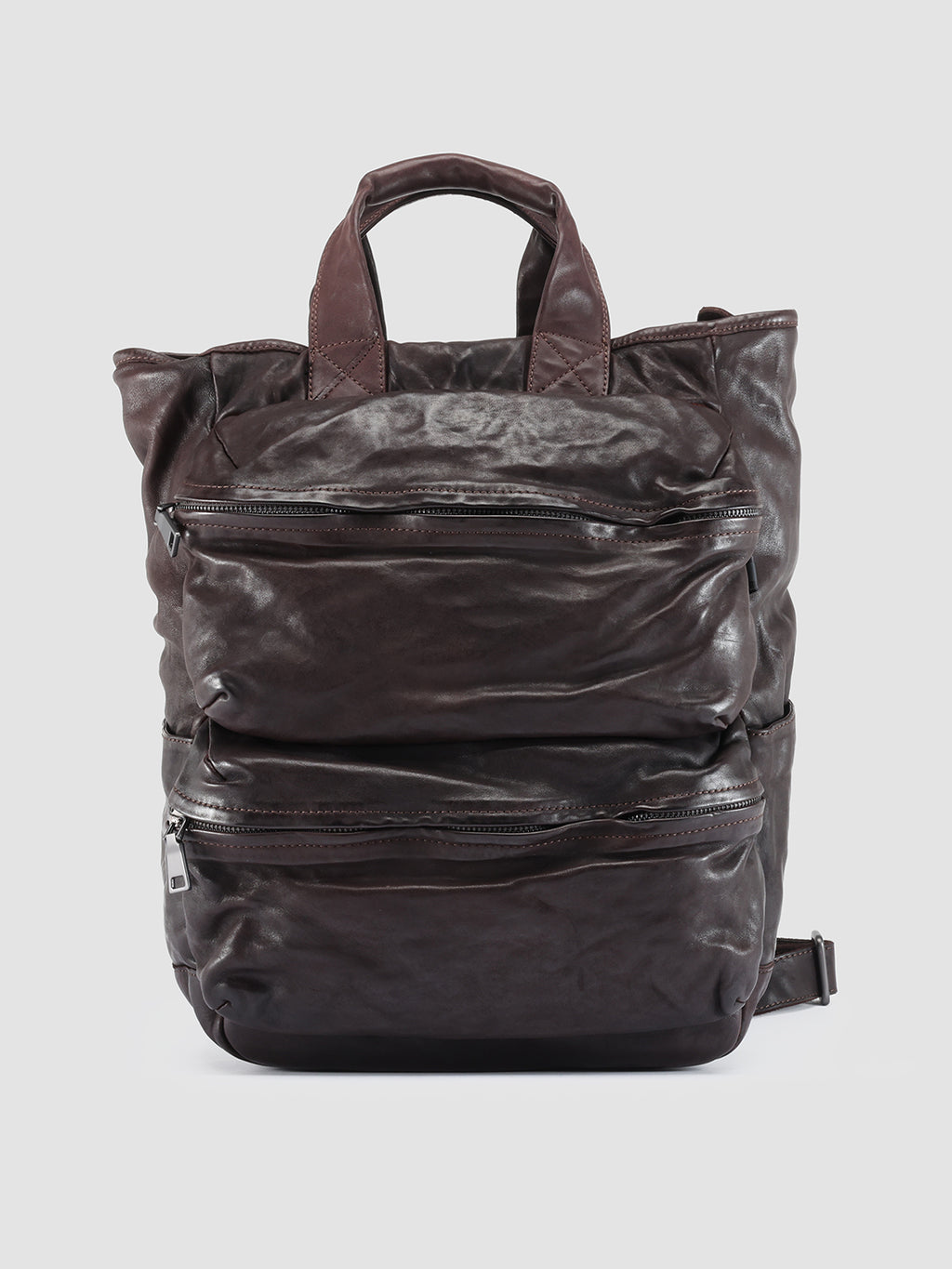 RECRUIT 014 - Brown Leather Backpack Officine Creative - 1