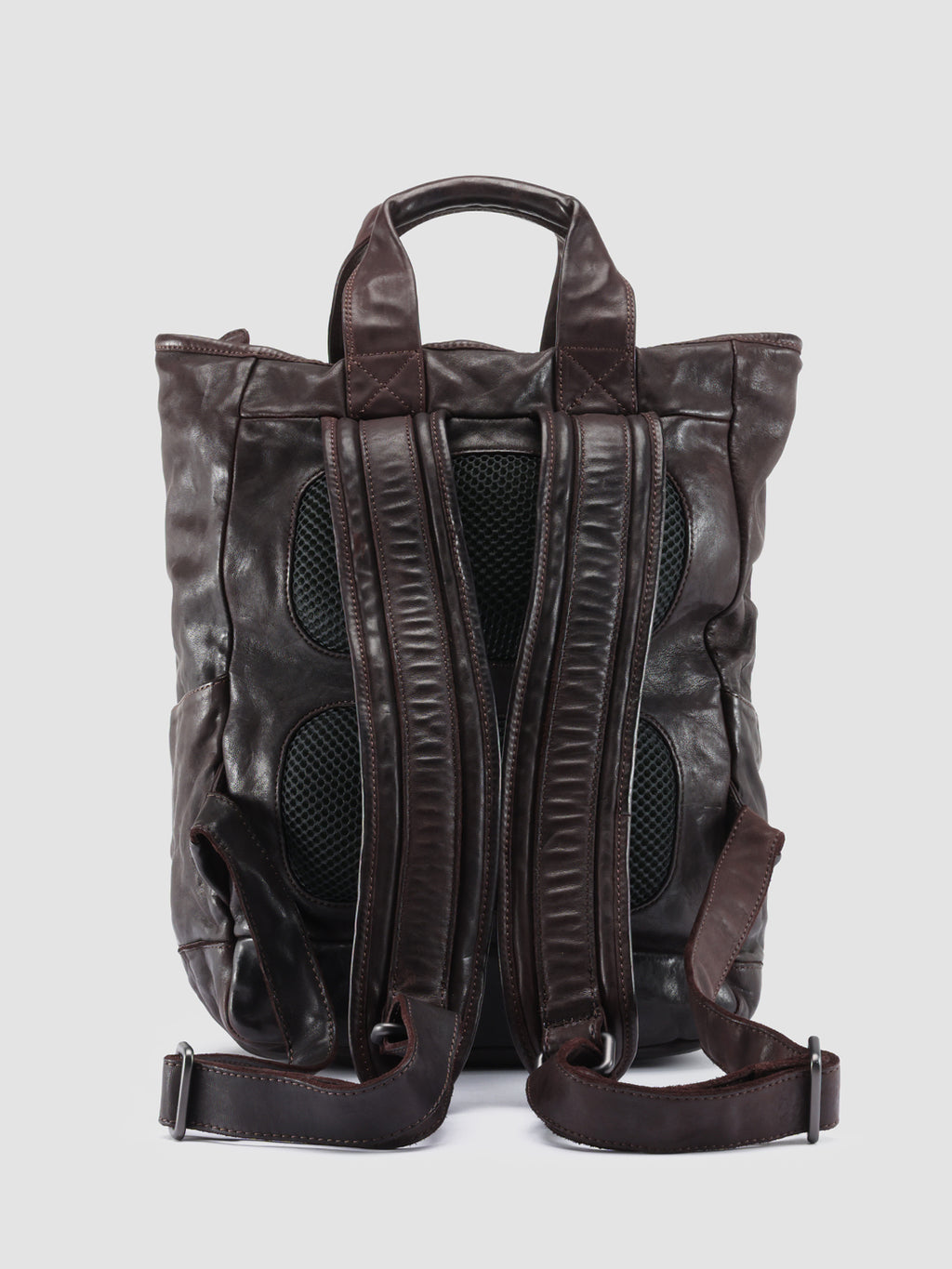 RECRUIT 014 - Brown Leather Backpack Officine Creative - 4