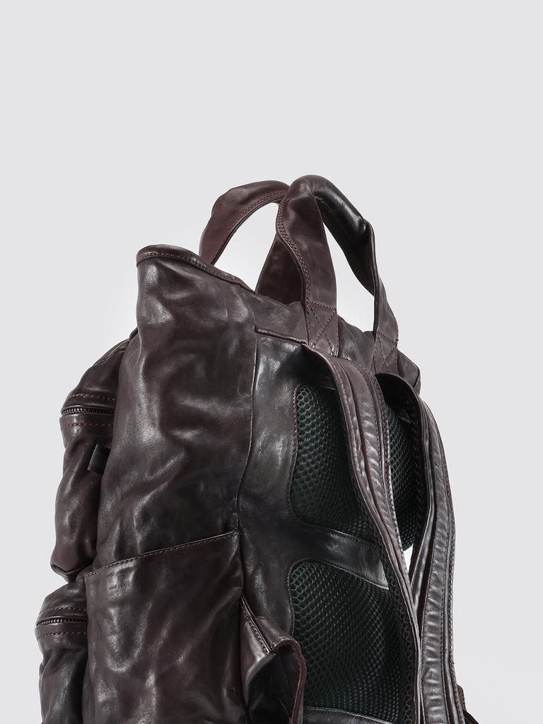 RECRUIT 014 - Brown Leather Backpack