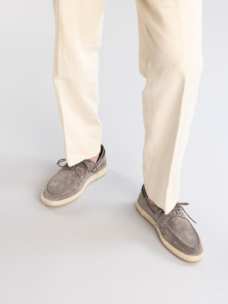 ROPED 005 - Grey Suede Boat Shoes Men Officine Creative - 6