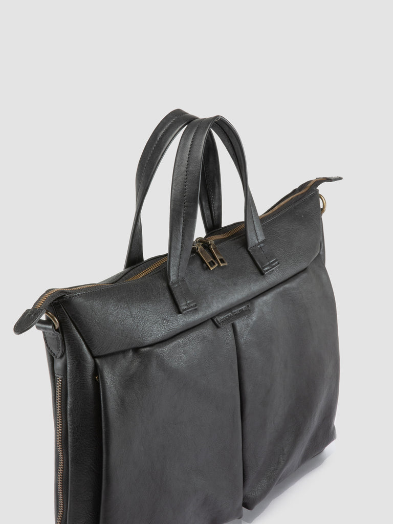 HELMET 046 - Black Leather Briefcase