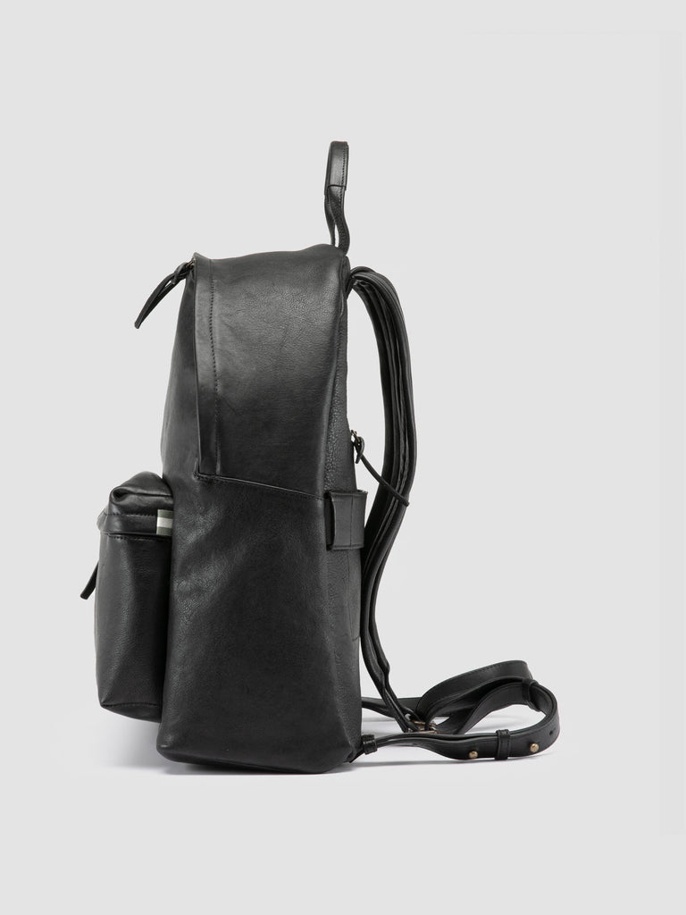 OC PACK 001 - Black Leather Backpack