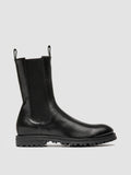 HESSAY RUBBER 008 - Black Leather Chelsea Boots