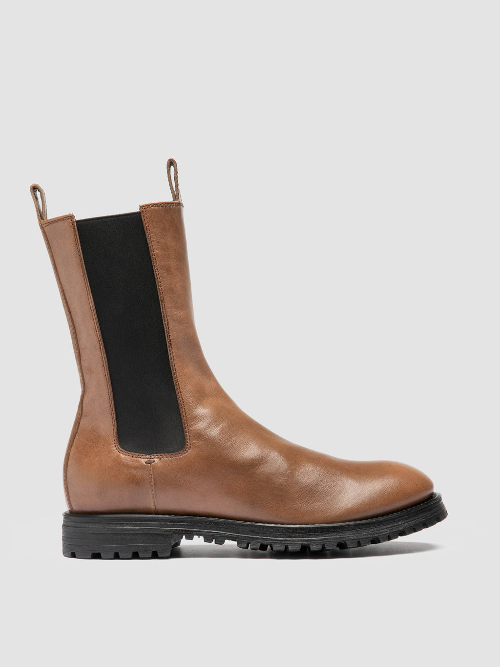 HESSAY RUBBER 008 - Taupe Leather Chelsea Boots