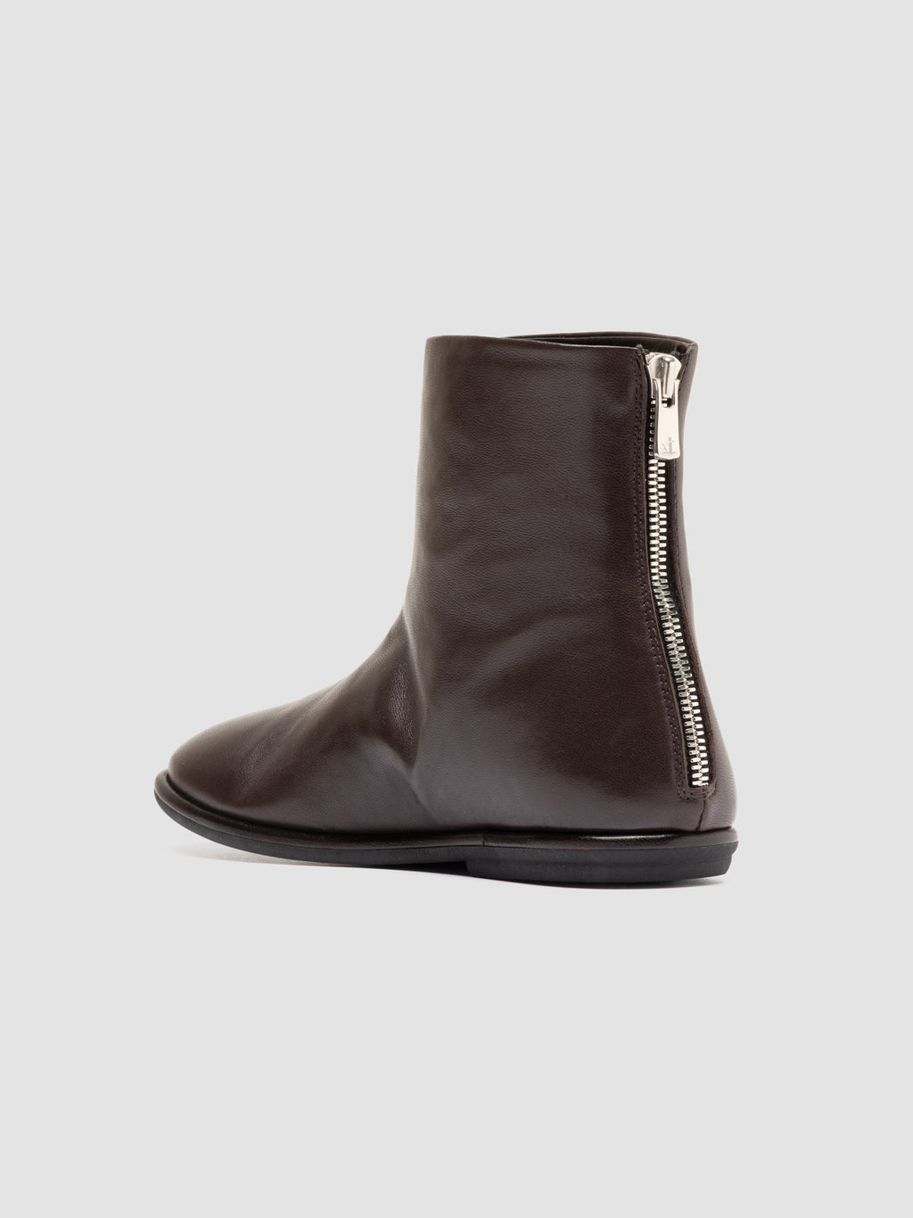 MIENNE 115 - Brown Leather Zip Boots - image 4,side view