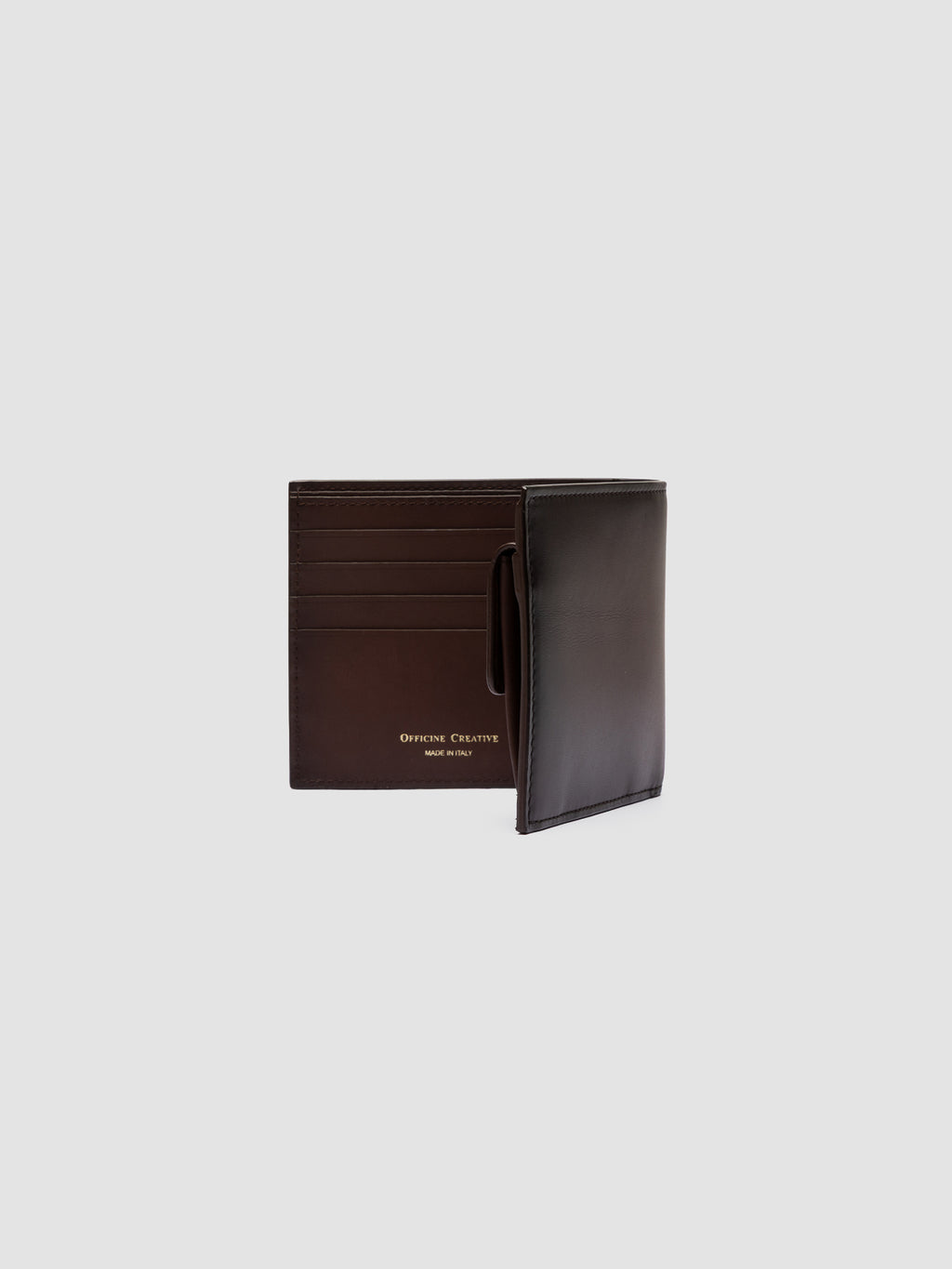 BOUDIN 02 - Brown Leather Bifold Wallet - image 5,side view