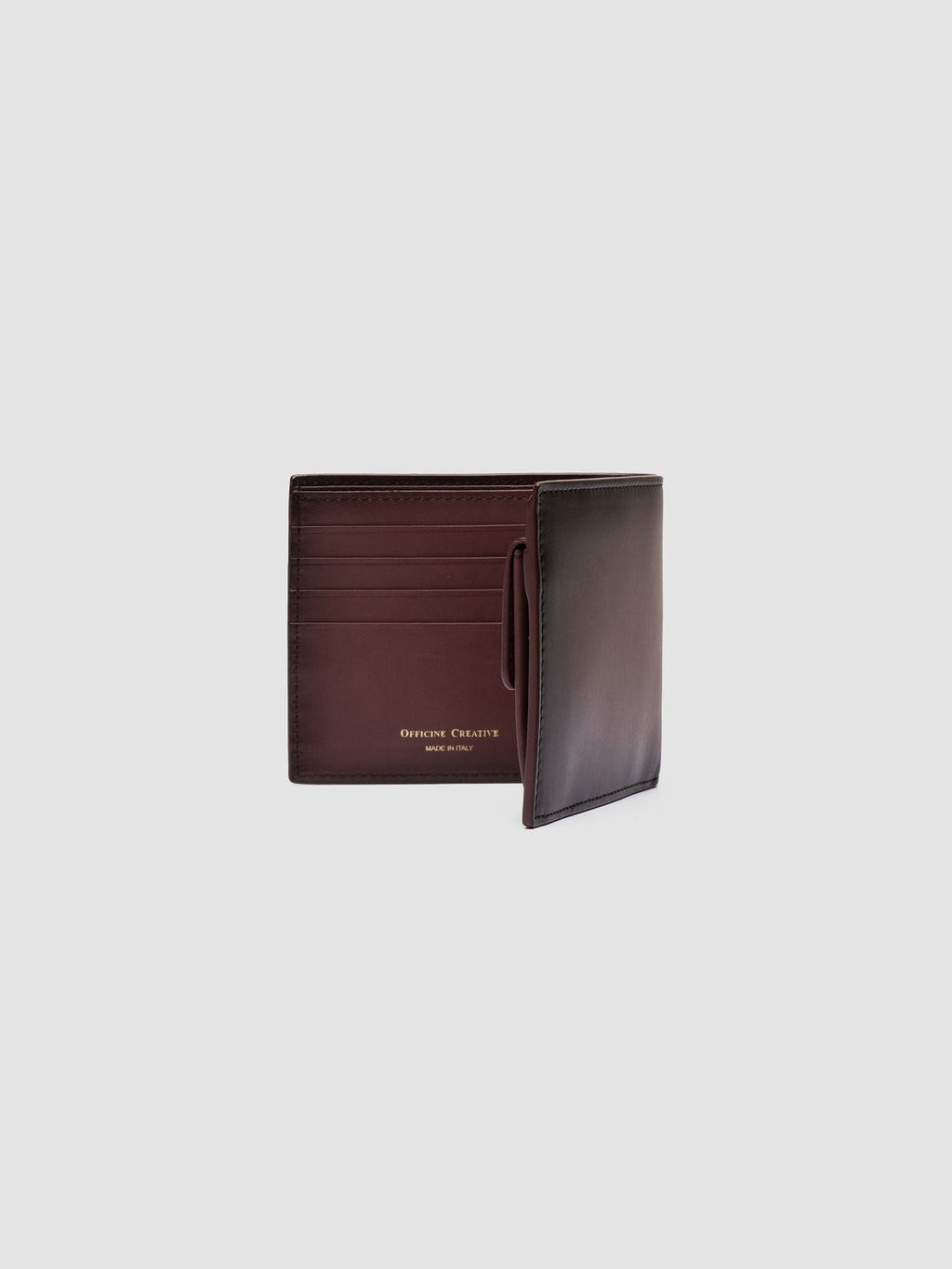 BOUDIN 02 - Burgundy Leather Bifold Wallet - image 5,side view