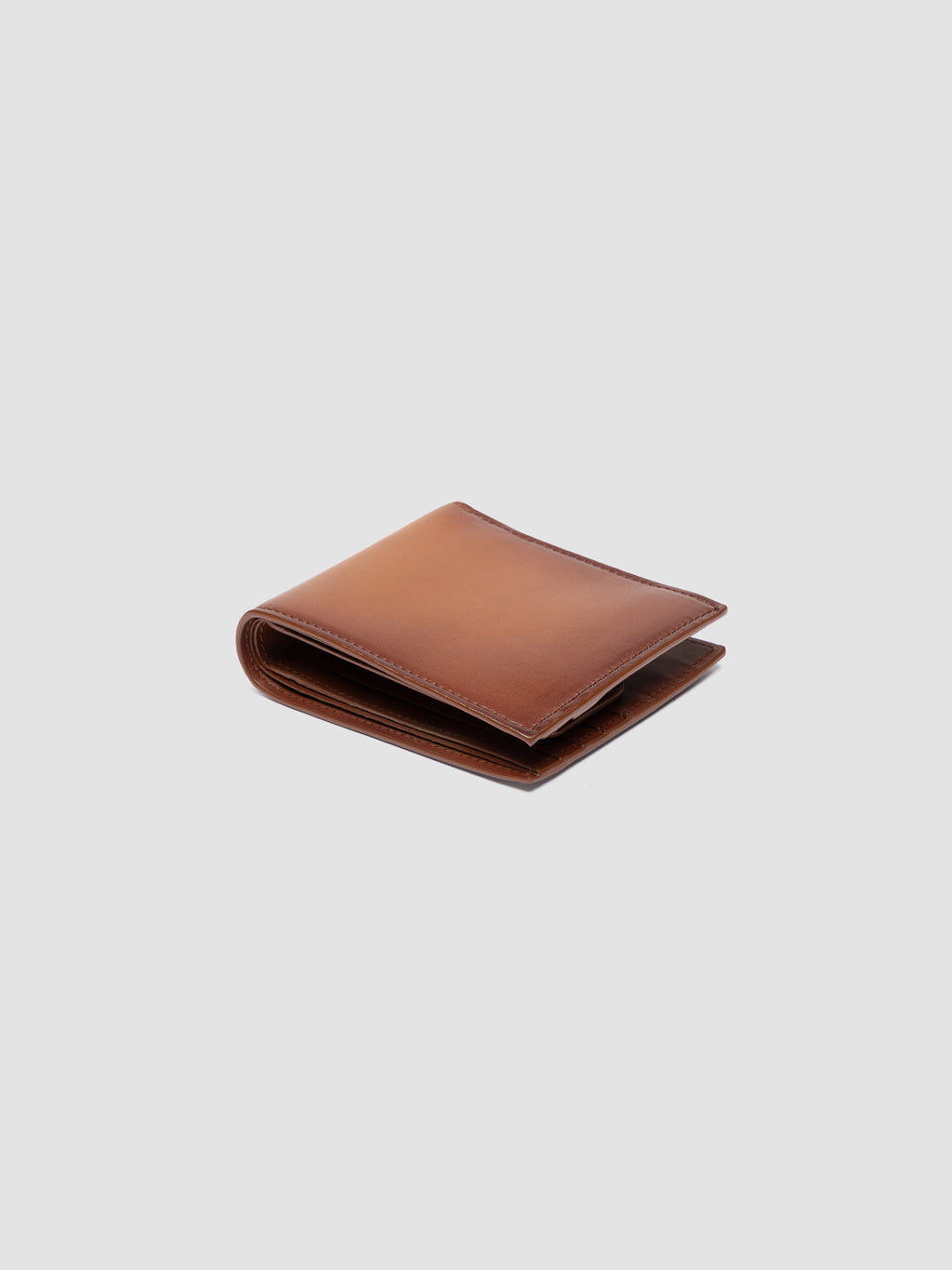 BOUDIN 02 - Brown Leather Bifold Wallet - image 3,side view