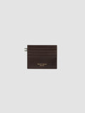 BOUDIN 22 - Brown Leather Card Holder - thumb image 1,side view