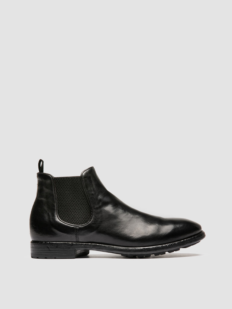 PRINCE 617 - Black Leather Chealsea Boots